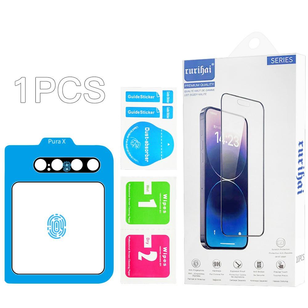 RURIHAI For Huawei Pura X Screen Protector+Camera Lens Protector Silk Printing High Aluminium-Silicon Glass Film Easy Installation