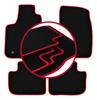 Velour Floor Mats with Red Edge For: Dodge Charger Coupe (2006-2010)