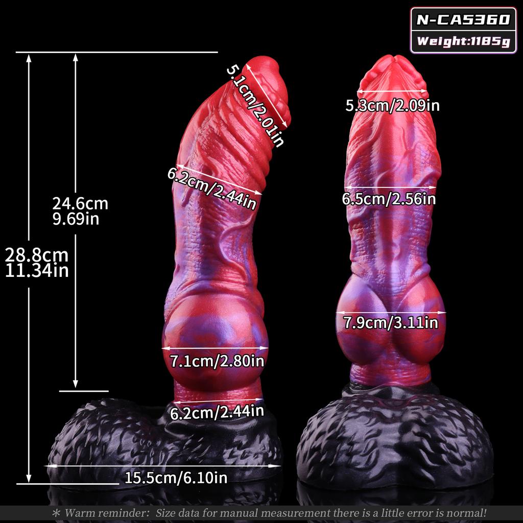 NNSX Big Dog Knot Dildo With Strong Suction Cup Anal Plug G-Spot & Prostate Stimulator Sex Toy for Male Female Pleasure
