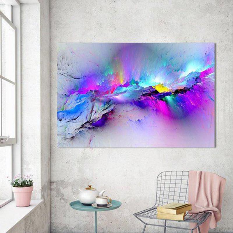 Abstract Clouds Canvas Oil Painting Wall Pictures Room Decor 50x90cm**