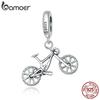 Bamoer Authentic 925 Sterling Silver Charm for Women Bracelet or Bangle Mountain Bike Dazzling Beads DIY Jewelry Make BSC384