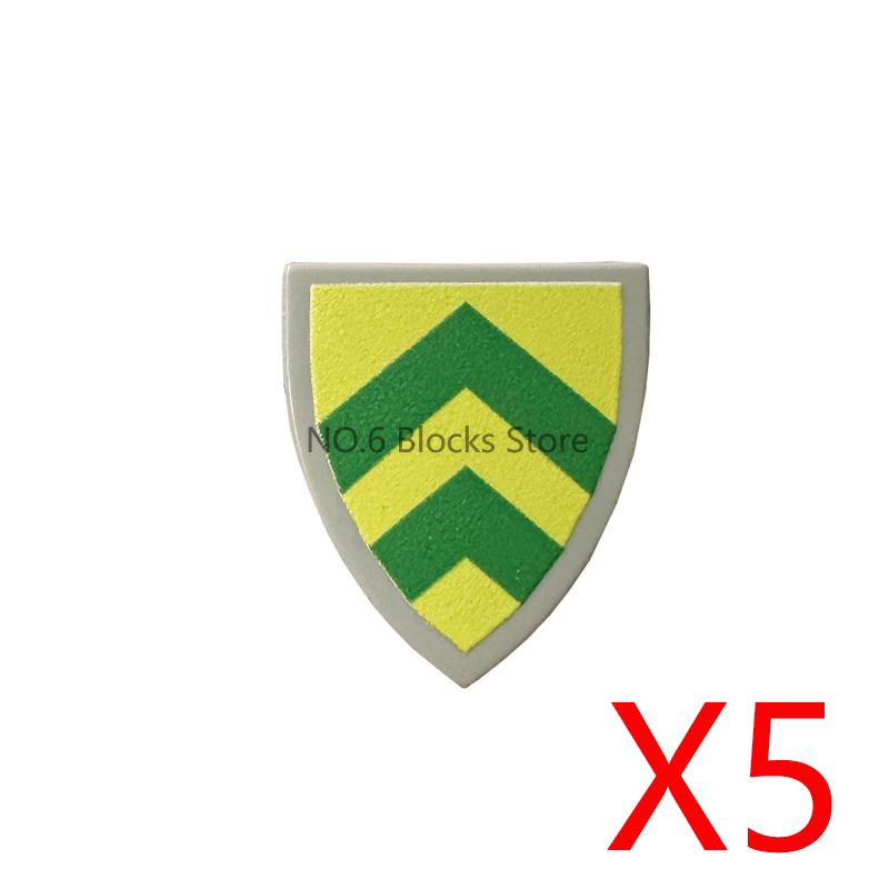 Medieval Military Castle Knight Accessories Building Block Roman Figure Soldier Crusader Viking Shield Armor Eagle Brick Toy S01