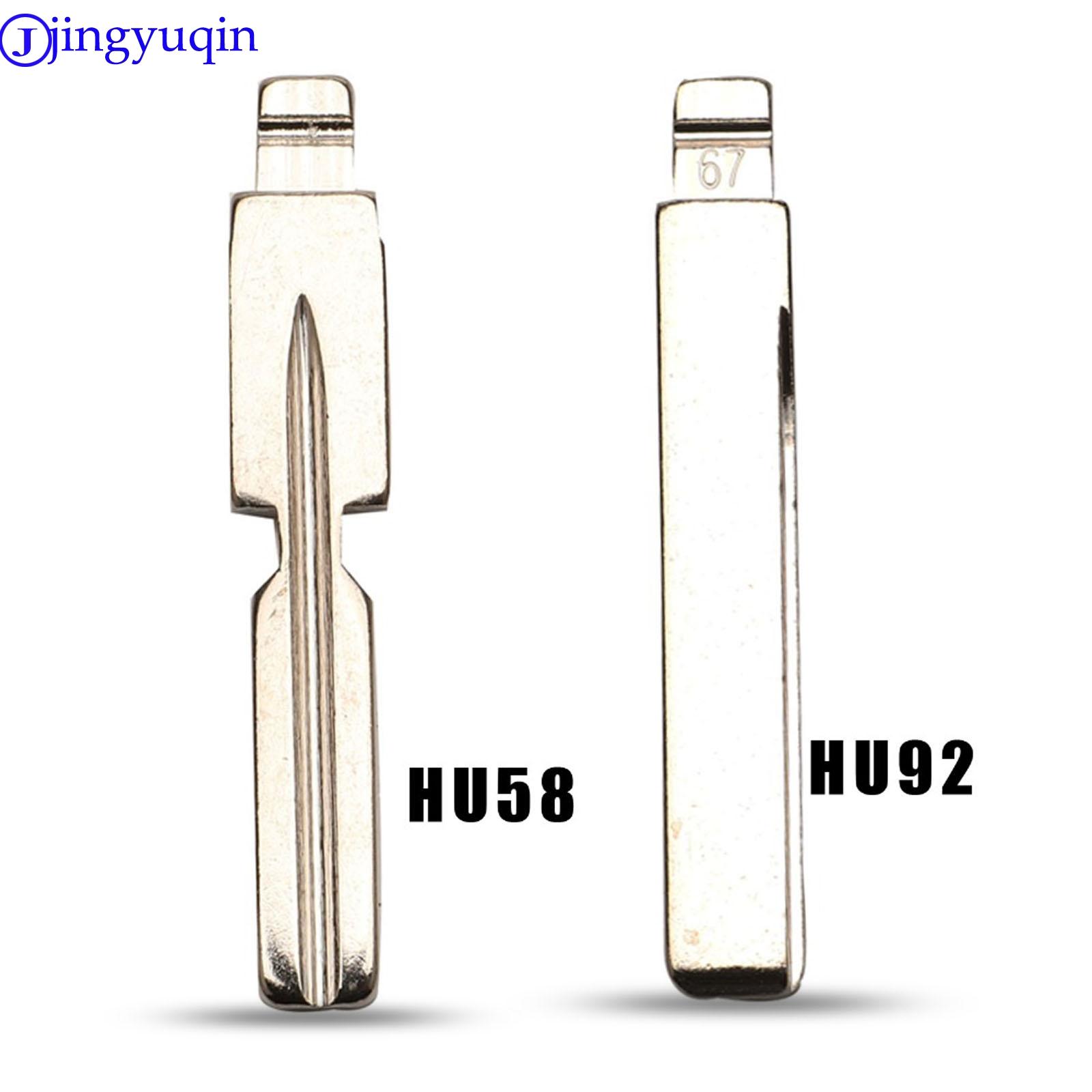 

jingyuqin Flip Blade 18# 67# For KD Remote Key NO.67 No.18 HU92 hu58 HU92RTE Uncut Blade For BMW For MG Fob Replacement каштановий