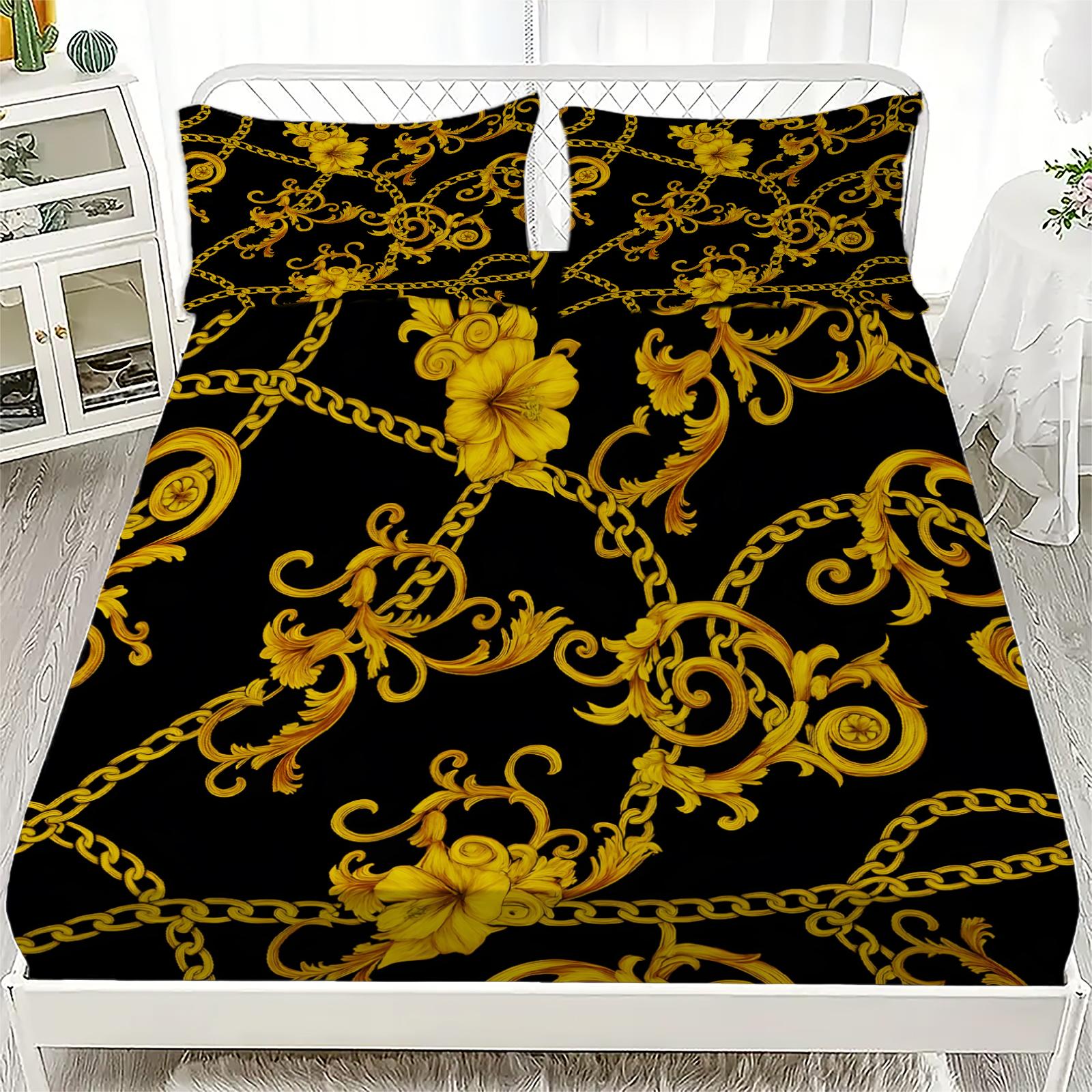 

1PC Luxury Polyester Bed Sheet Soft Digital Print Fitted Sheet Without Pillowcase Halloween Decor Gift Bedroom Bed Linen 90x200x25cm
