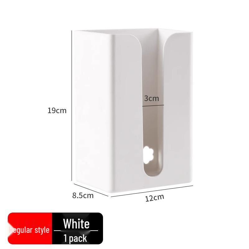 Wall-Mounted Punch-Free Tissue Box with Shelf for Kitchen, Bathroom, and Living Room Storage