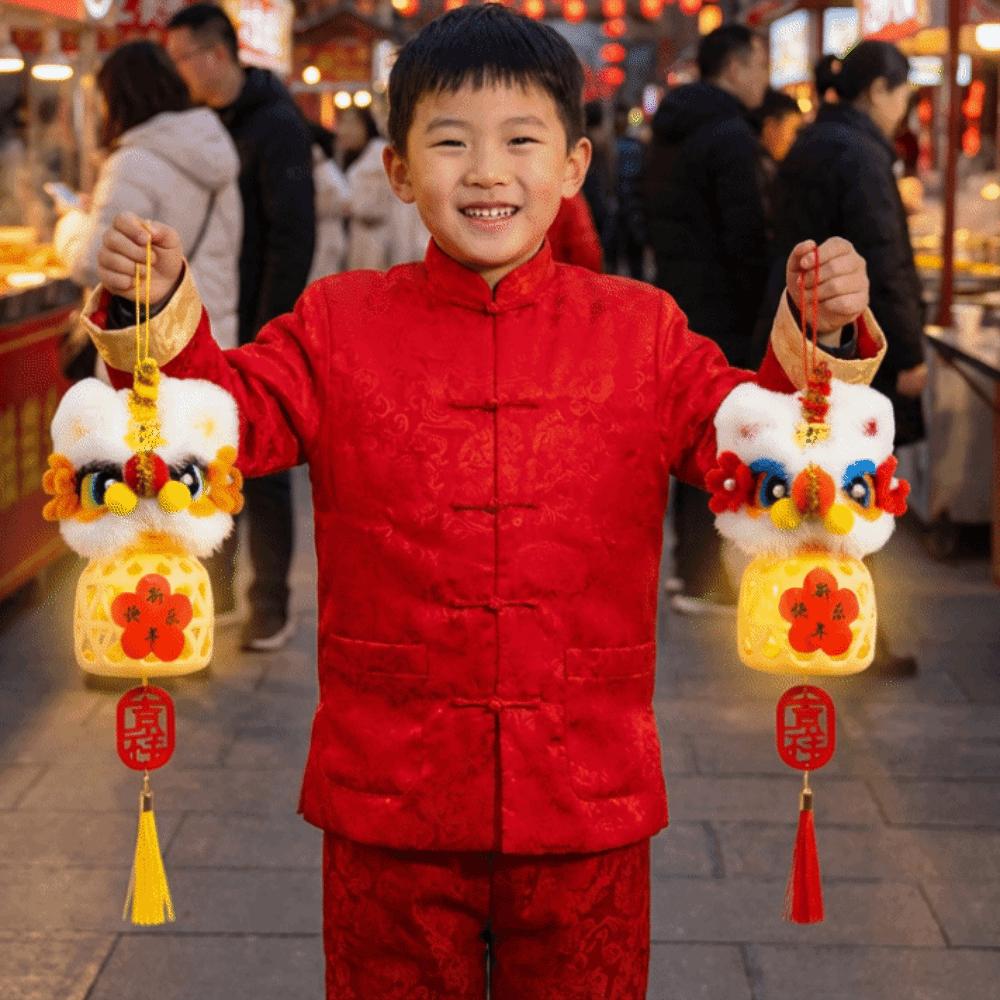 Lion Dance Chinese New Year Lantern Hanfu Accessories DIY Lion Dance Lanterns Kids Gift