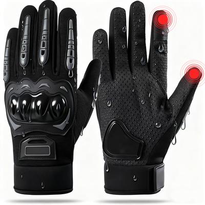 Motorcycle Gloves, Winter, Cold Protection, Smartphone Compatible, Motorcycle Gloves, Anti-Slip,