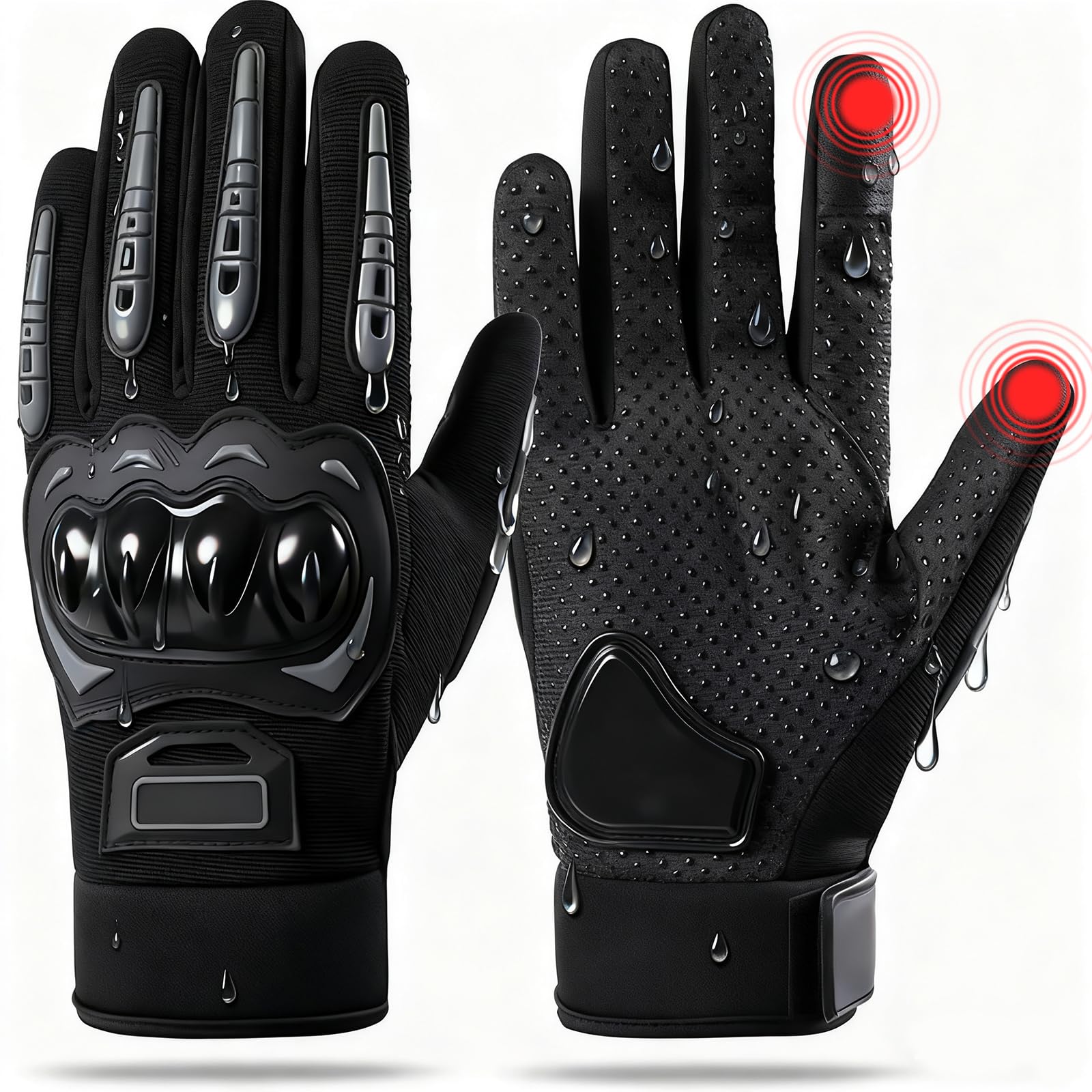 

Motorcycle Gloves, Winter, Cold Protection, Smartphone Compatible, Motorcycle Gloves, Anti-Slip, розовый