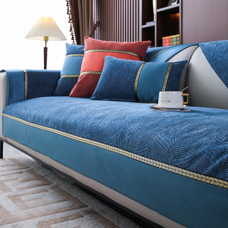 

Легкая роскошная диванная подушка из синели, универсальная простая нескользящая кожаная подушка для дивана, четыре сезона, полотенце 70*70