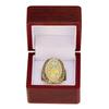 2025 Fantasy Football Championship Ring | Heavy FFL Champion Trophy Ring | Gold Silver Tone Plated Award Trophy for Fantasy Football League Winner