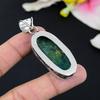 Tibetan Turquoise Gemstone 925 Sterling Silver Jewelry Pendant 2.05" KG-132