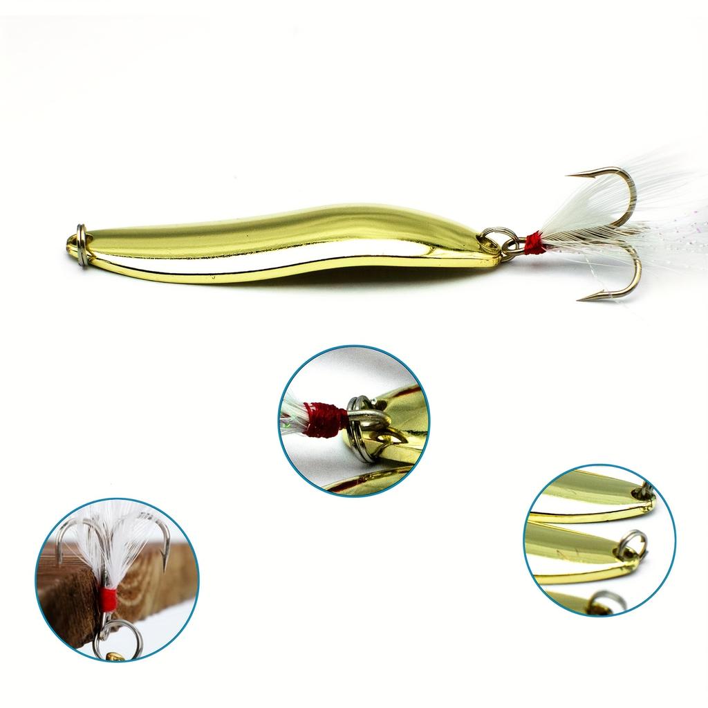 10pcs Metal Spoons Fishing Lures 5g-20g Jig Spoon Winter Spinners For Deep Water Octopus Jigging Hard Ice Bait Bass Treble Hook 260319