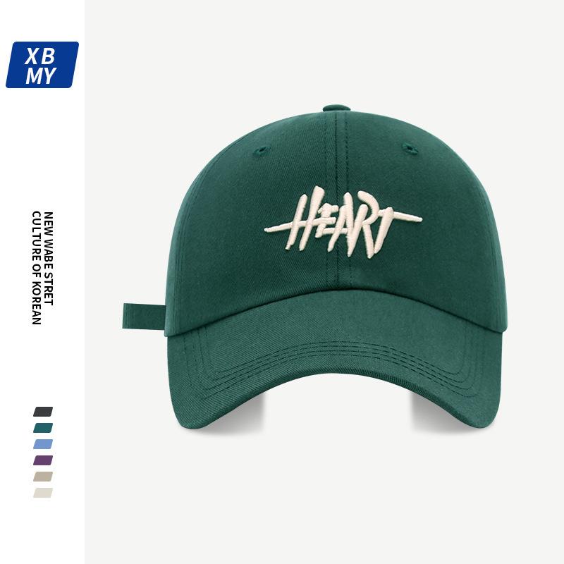 Baseball Cap Heart Letter Hat Female Face Small Design Sense Spring and Summer Shade Cap Female