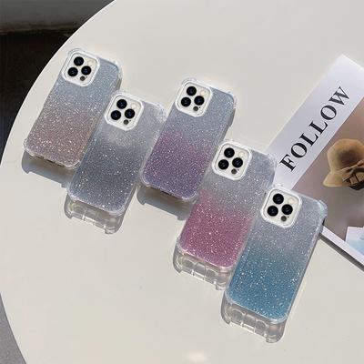 Luxusní třpytivé karty nárazuvzdorné průhledné měkké pouzdro pro iPhone 16 13 15 Pro Max Samsung S25 S23 Ultra A35 A54 Redmi Note12 Pro kryt pouzdra na nárazník