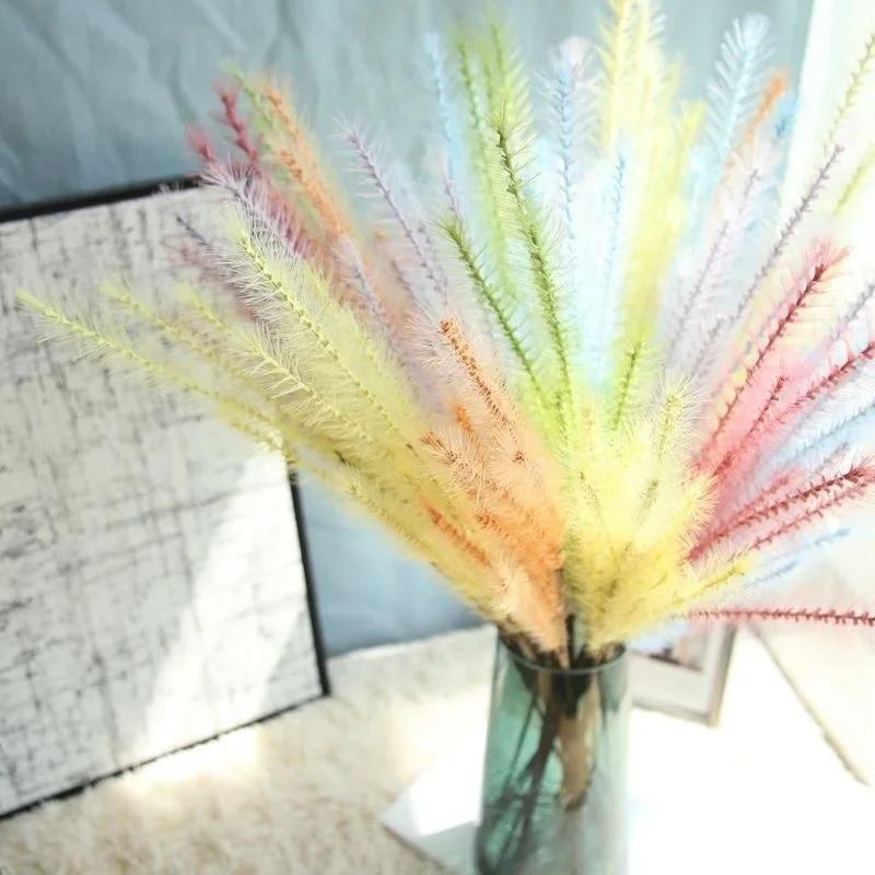 1Pcs Colorful Malt Grass Artificial Flower Home Furnishing Decorating Dog Tail Christmas Festival Arrangement Wedding Decoration