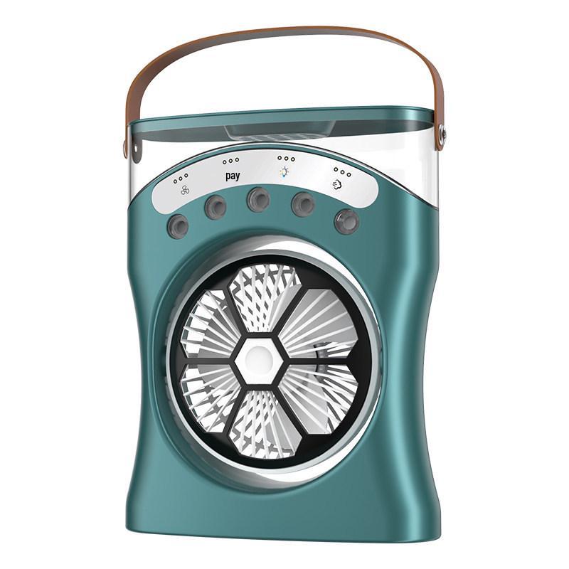 Compact USB Air Conditioner & Humidifier: Desktop Fan for Dorm/Outdoor with Water Cooling Feature
