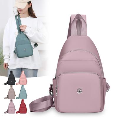 Mochila Pequena Bolsa de Ombro Feminina Bolsa de Peito Multifuncional Bolsa Transversal Hidrorrepelente