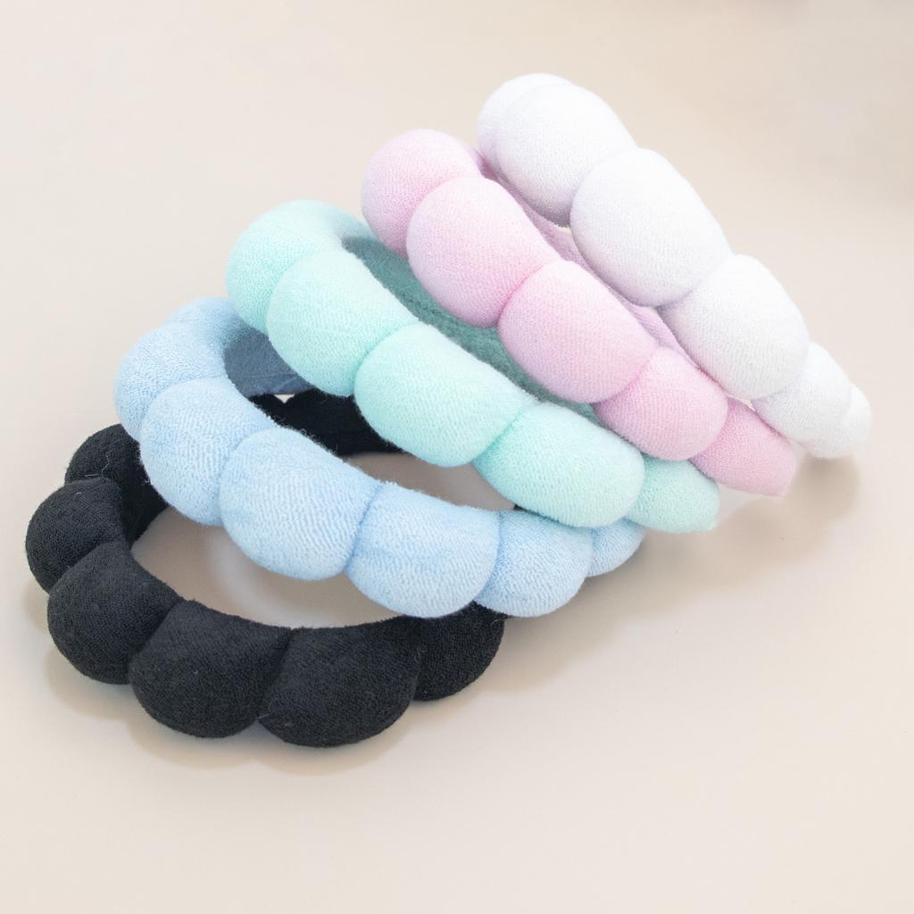 Tiara de Maquilhagem para Mulheres para Spa Faixas de Cabelo Espessas de Esponja para Cuidados com a Pele Yoga Lavagem de Rosto Spa Chuveiro Máscara Facial Adereço de Cabeça