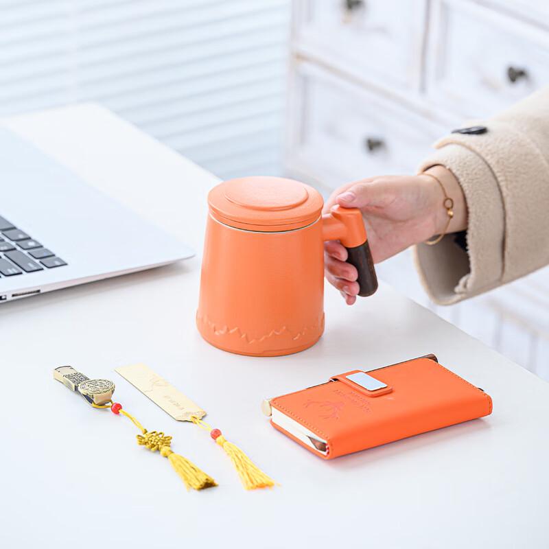 Ceramic Tea Mug and Stationery Gift Set