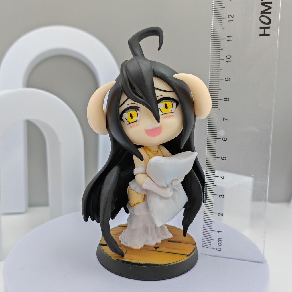 12cm Anime Overlord Pillow Albedo Q Version Pvc Action Figure Model Doll Collection Decoration Kid Birthday Toy Gift
