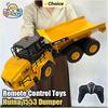 1/18 Rc Caminhão Dumper Huina 1553 Escavadeira Crawler 9Ch 2.4G Carro de Rádio Controlado Veículo Elétrico Trator Modelo Brinquedos para Menino Presente