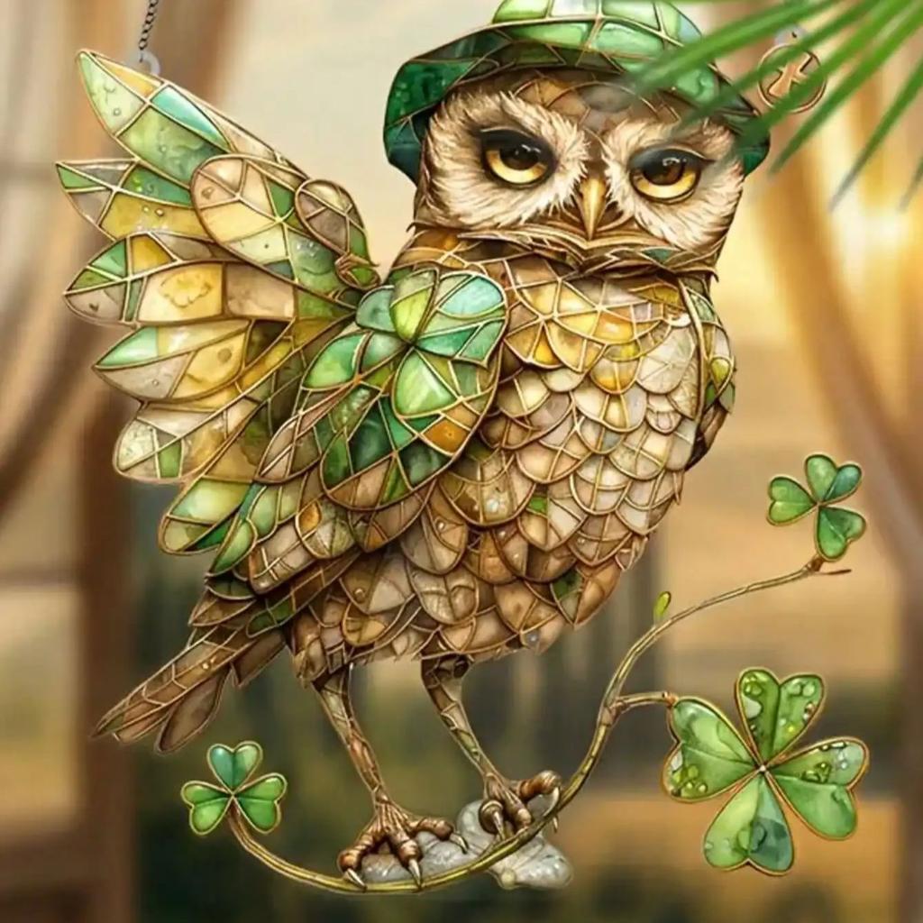 1pcs colorful owl pendant, suitable for home, living room, and bedroom decoration. It is a perfect gift for animal lovers,