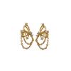 Korean Style Earrings Three-dimensional Butterfly Tassel Chain Temperament Super Fairy