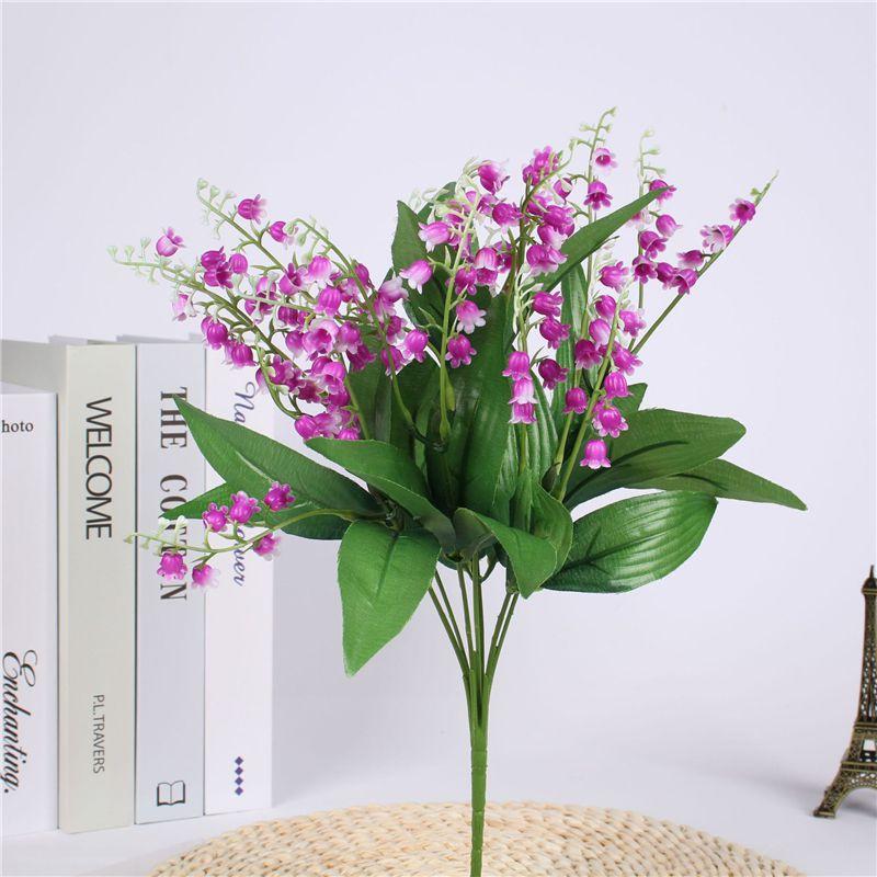 Elegant 7 Branch Artificial Lily Of The Valley Bouquet For Stunning Home And Wedding Decor