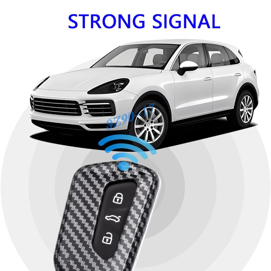 Carbon Fiber Smart Car Key Fob Cover Case Chain Ring For Vw Golf Gti Mk8 Id.3 Id.4 Atlas Seat Tarraco Ateca Cupra Formentor Born