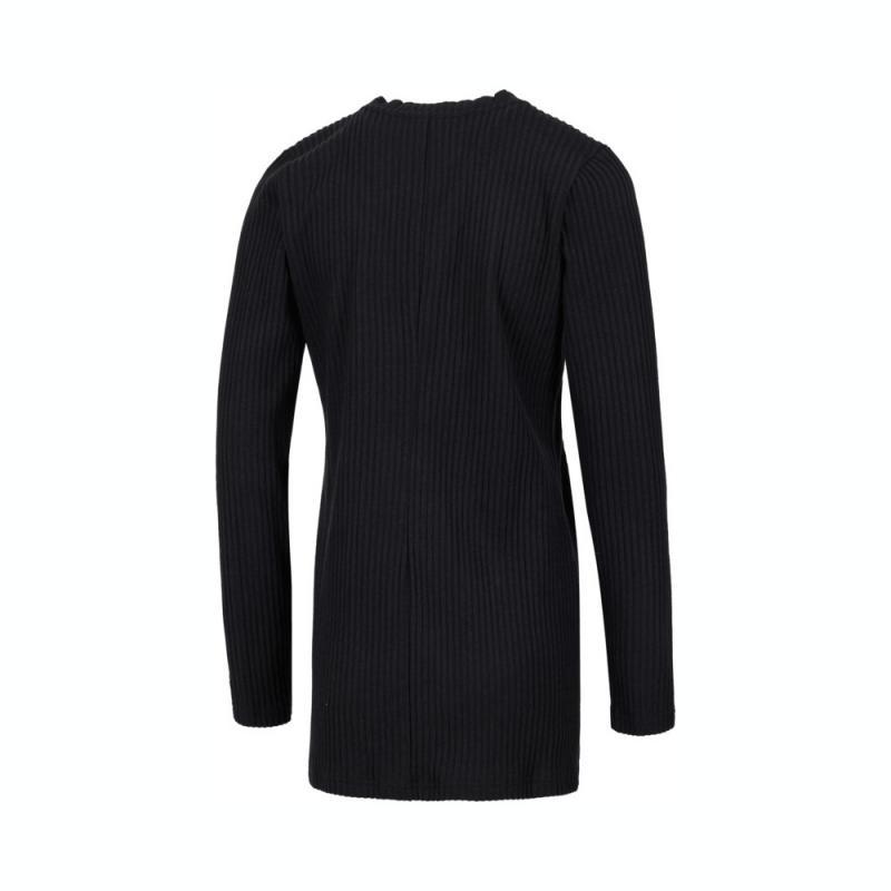 New Nike NSW CHLL KNT RIB CARDI Long Sleeved Dresses Women's Black HJ1244-010