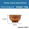 Acacia Wood Salad Bowl, Wooden Creative Rice Bowl, Environmentally Friendly Round Wooden Bowl