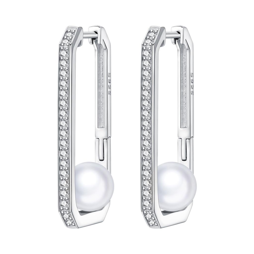 925 Sterling Silver Simple Gold U-shaped Earrings Jewelry Versatile Hoop Earrings for Women Jewelry Fine Birthday Party Gifts