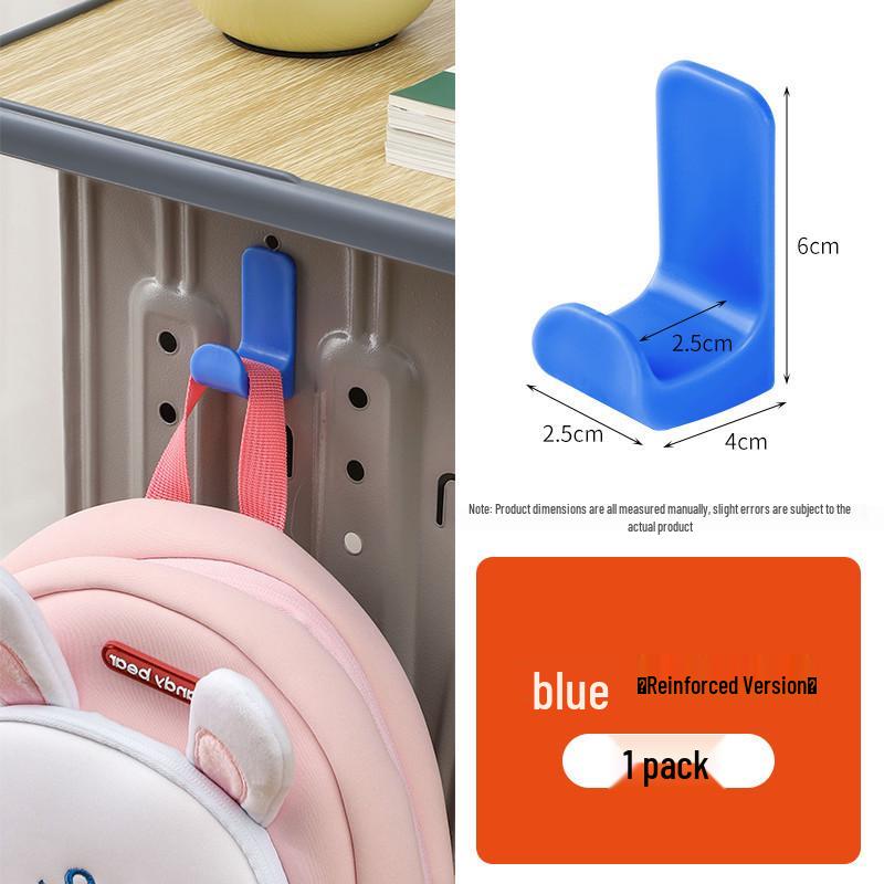 Elementary School Desk Backpack Hook - No-Punch Side Hook for School Supplies