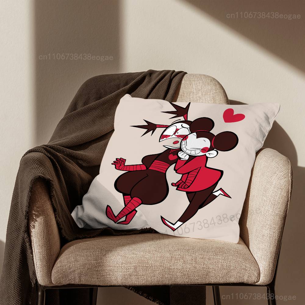 Милая Художественная Наволочка P-Pucca love G-Garu Для Комнаты Подушки Дивана Подходит Для Домашнего Декора Спальни И Защиты 30cmx30cm