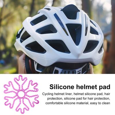 Fahrradhelm Silikon-Innenfutter Schweißreduzierend Atmungsaktiv Universal Outdoor-Sportarten Motorrad Fahrradhelm Polsterung Einsatz Kissen Helmzubehör