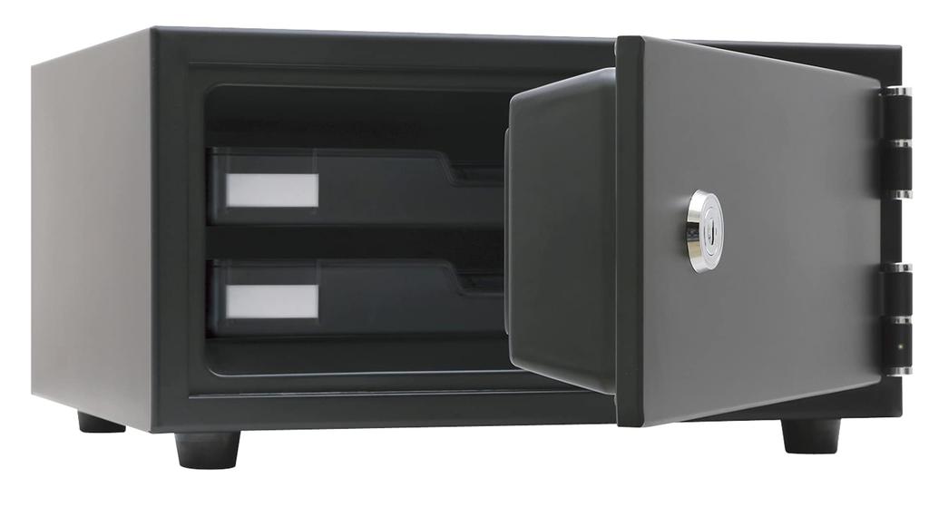 Japan ISK For Home Compatible with A4 BLACK Safe, Black, One-Key Type, Use, Files, CPS-30K