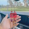 Handmade Car Pendants & Phoenix Crown: Interior Decor for Electric Cars, Peaceful Journey Enhancements for Rearview Mirrors.