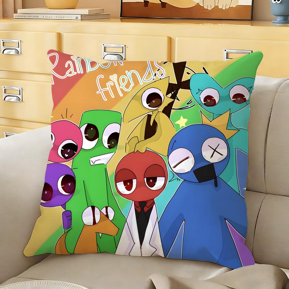 

Rainbow Friends Cushion Cover Soft Durable Reversible Pillow Cover Home Car MultiScene Daily Comfort Pillowcase 30X30cm
