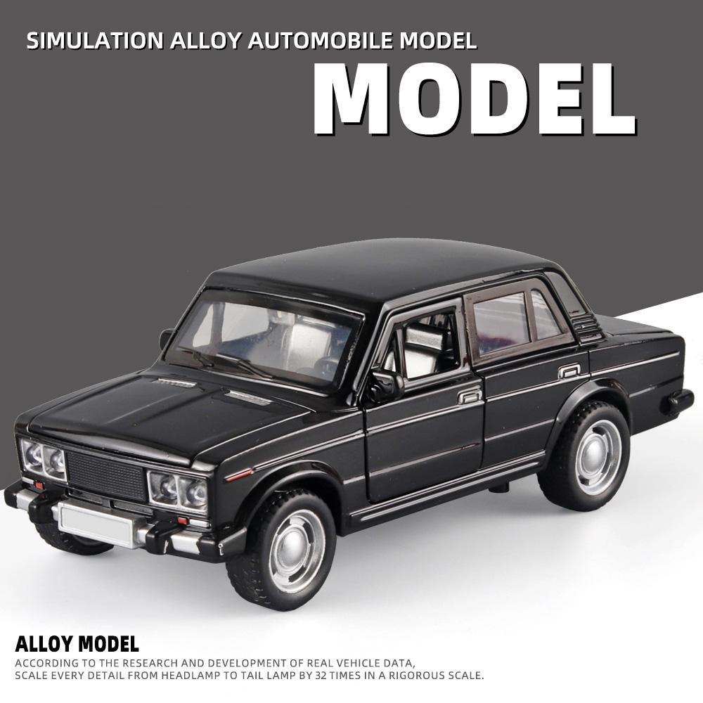 1/32 Retro LADA Alloy Car Model Toys, Car Center Console Interior Decorations, Cool Desktop Ornaments, Adult Christmas/Birthday Gifts