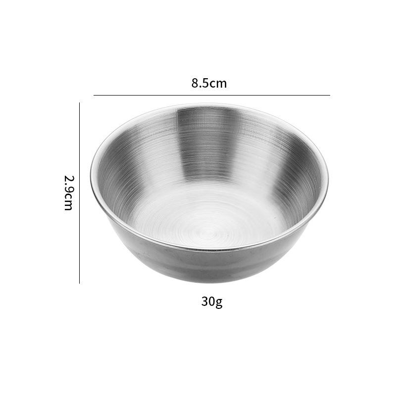 Stainless Steel Sauce Dish Spoon Set Stackable Food Safe Dipping Plate for Kitchen Dinner Party BBQ Sushi Tableware