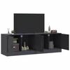 VidaXL TV Furniture 2 Pcs Anthracite 67x39x44 Cm Steel, TV Bench, TV Stand, Multimedia Cabinet, TV Sideboard, Hi-fi Cabinet, 841636