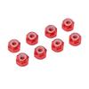 8pcs Aluminum Alloy Lock Nut Nylon Lining M2 Hex Locking Nut for Axial Scx24 124 RC Models Red