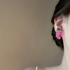 Super White~ Resin Grape Stud Earrings Sweet Fashion Fun Personality Earrings Niche Texture Light Luxury Earrings