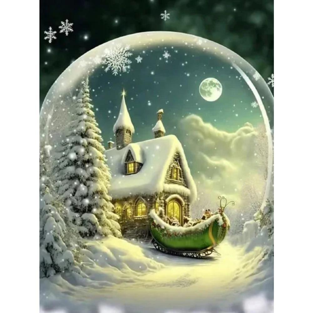 Diamentowe malowanie Pełne wiertło Gięcie domu Księżyc Okrągły obraz diamentowy Ręcznie robiony kot zwierzę Diy Diamentowy obraz mozaikowy Dekoracja domu