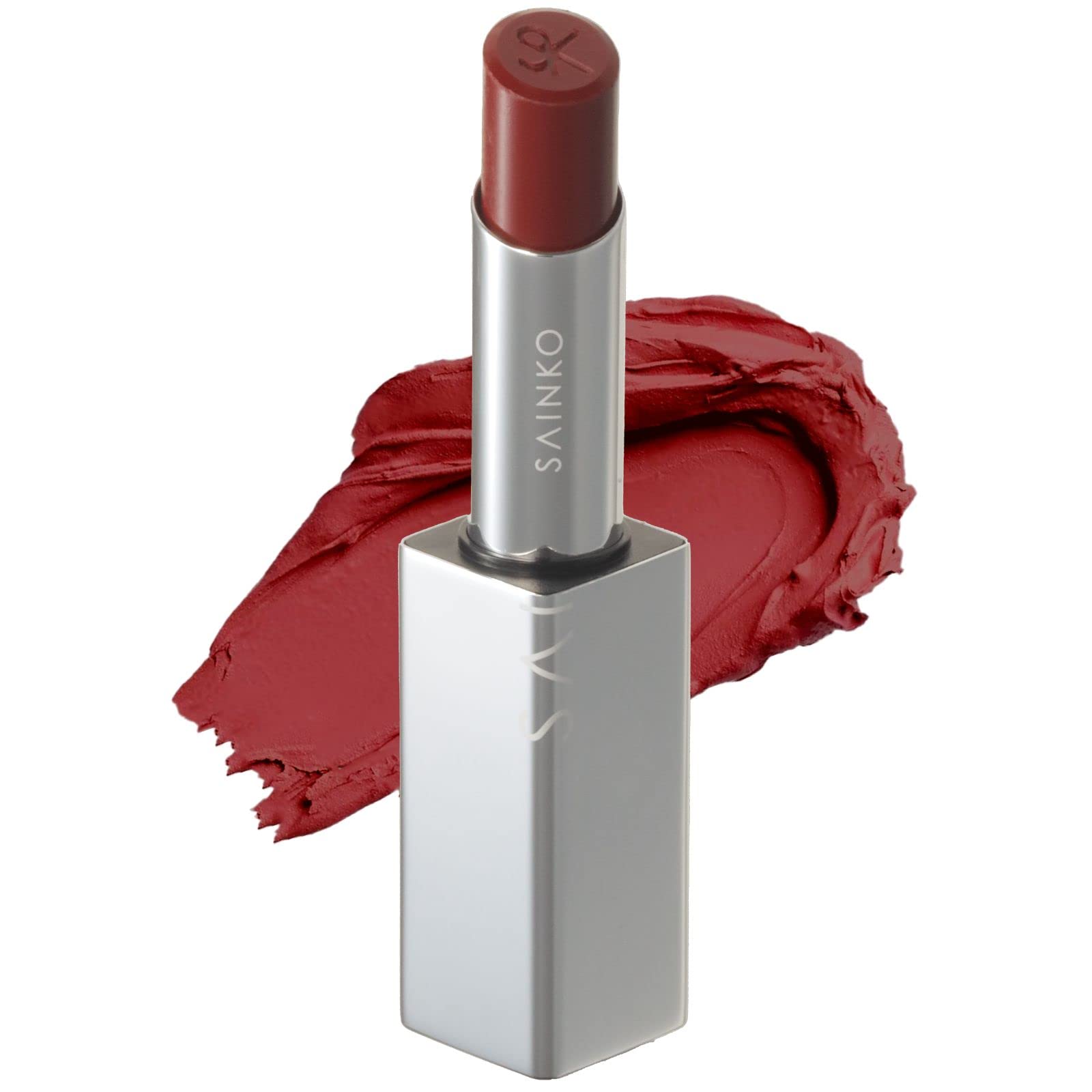 

SAINKO Chinese Cosmetics Matte Lipstick - Long-lasting, Moisturizing, Highly Pigmented, Contains Flower Extracts, Additive-Free, Magnetic Case, Red