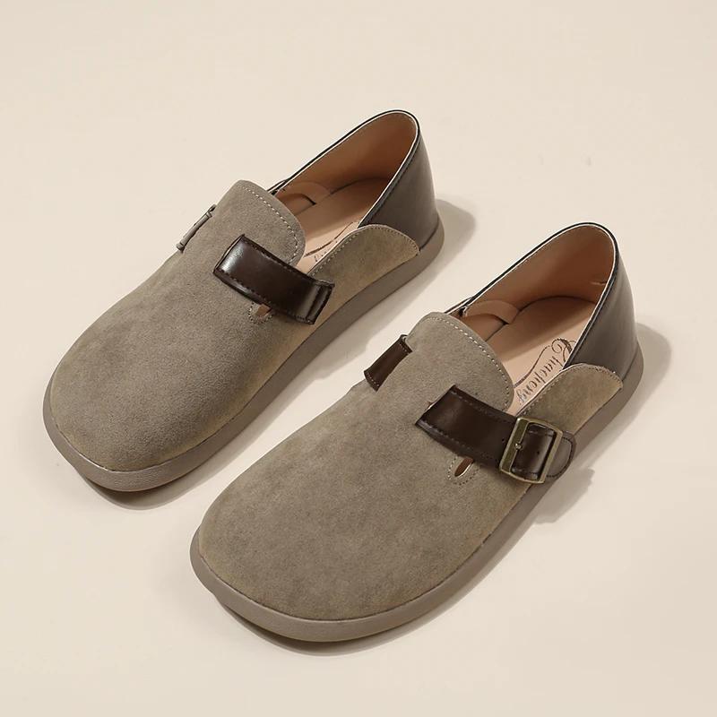 Mode 2024 Marke Damen Schuhe Slipper Damen Ballerinas Mode Gürtelschnalle Tägliche Ballerinas Damen Heißer Verkauf Runde Zehen Flache Niedrige Absätze Zapatos