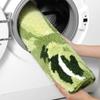 Fashion Leaf Bathroom Mat, Thick Flocking Floor Mat, Non-Slip Machine Washable Bathroom Carpet, Absorbent, for Shower, Bathtub, Sink