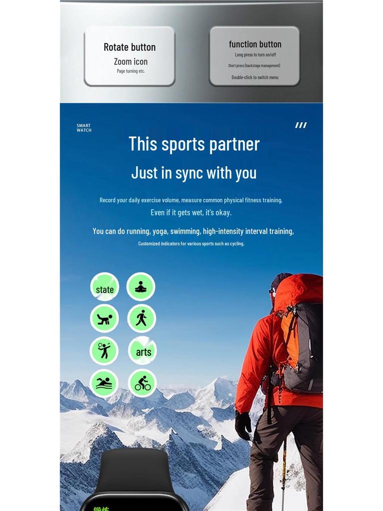 Multifunctional NFC Sports Smartwatch for Women & Men with Heart Rate Monitor & Bluetooth Call Answering