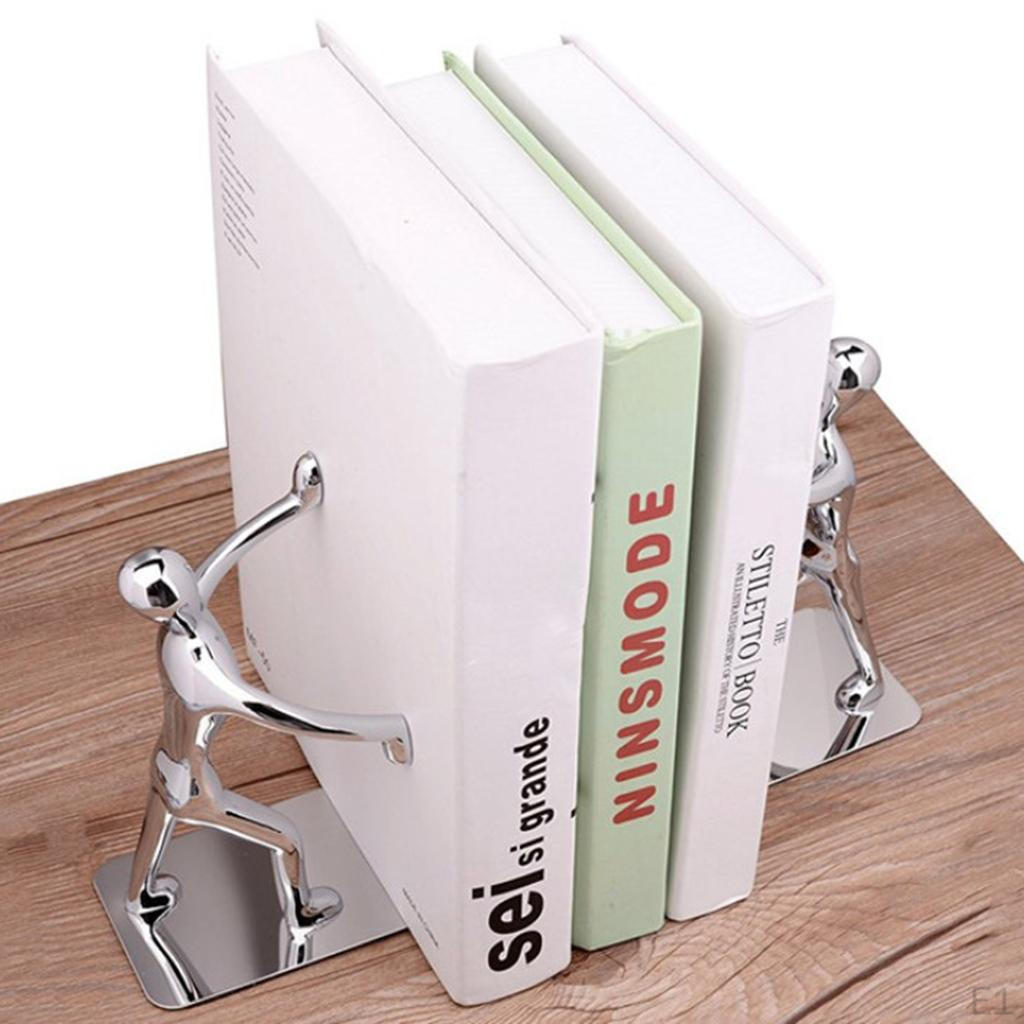 1 Pair Heavy Duty Non-skid Bookend Book Ends Decorative Stands, Great for Birthday Gifts