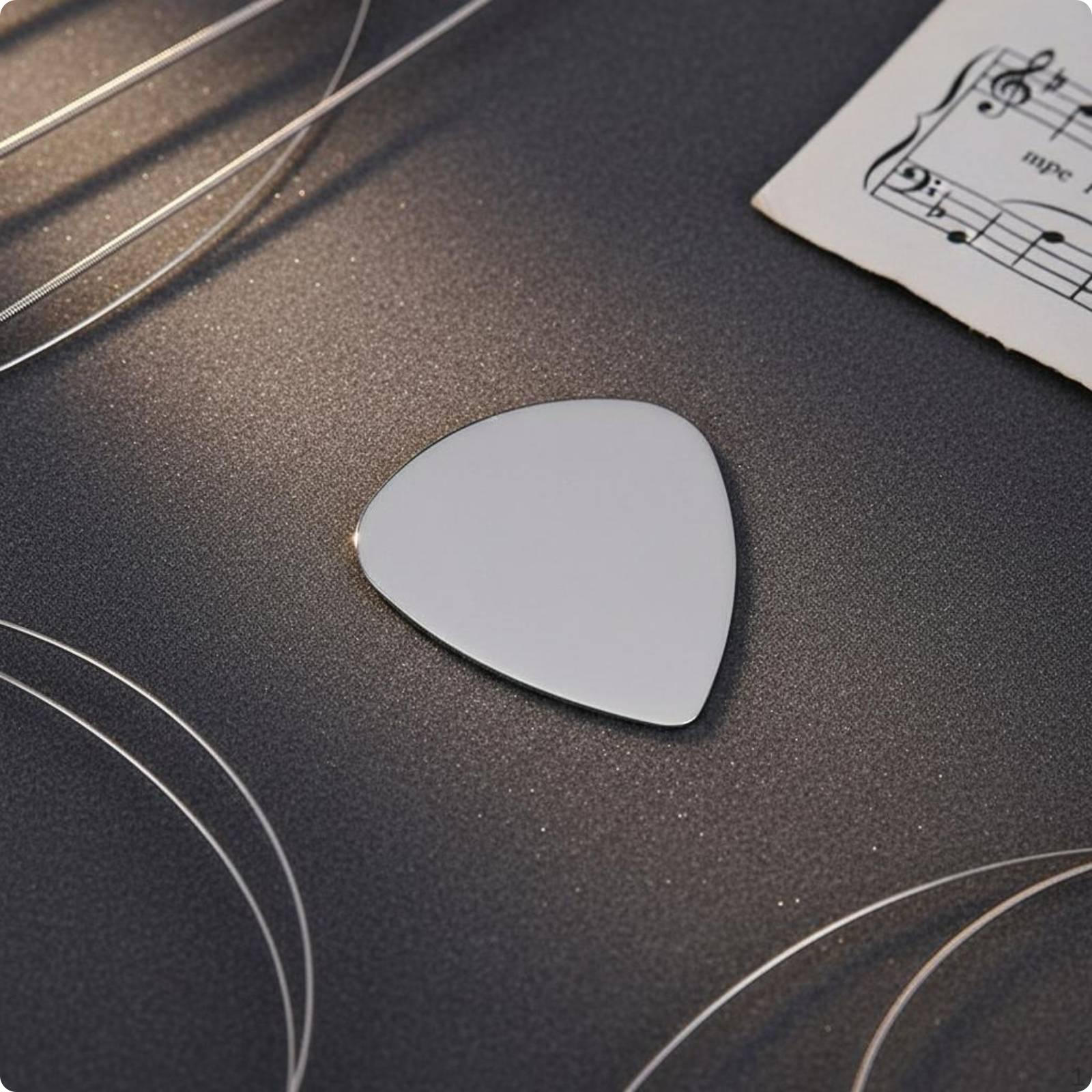 Stainless Steel Finger Picks 0.3 Mm Thin Thumb Pick Mirror Finish